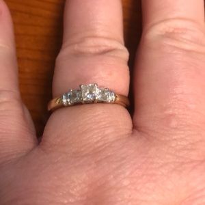 .50 ct 3 stone princess cut diamond ring